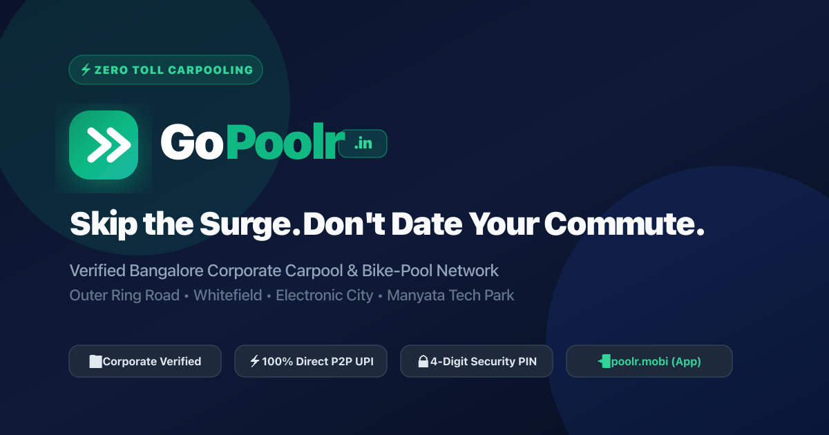 GoPoolr - Commute with Verified Peers
